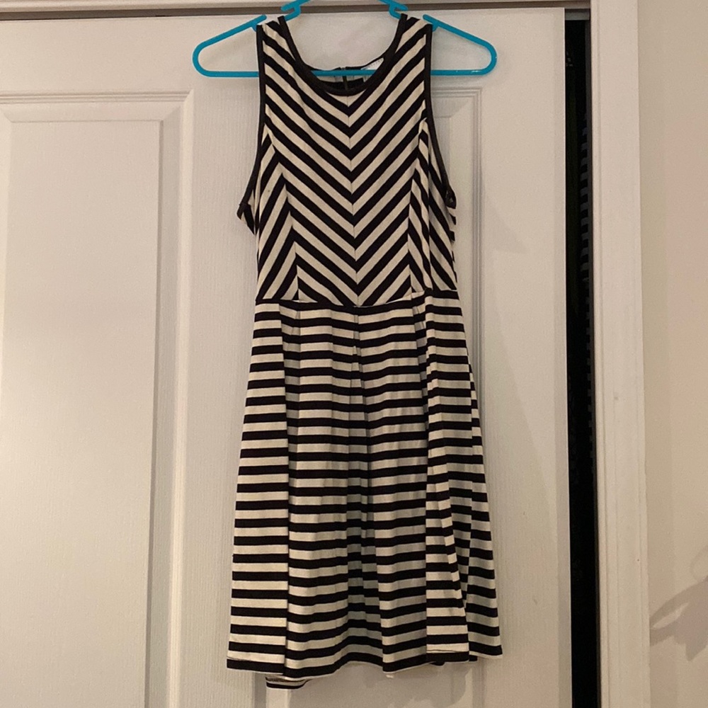 Stripped A line Dress